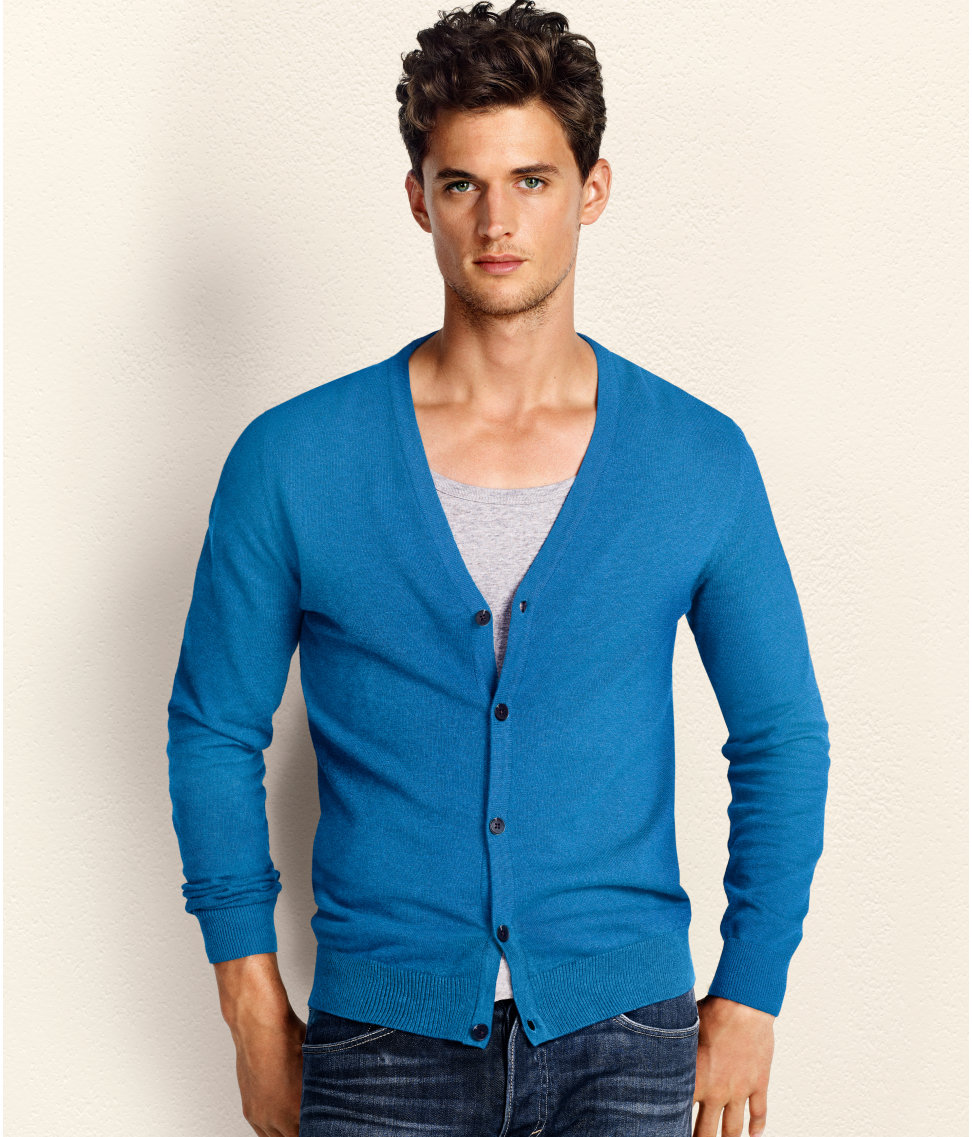 H&M Cardigan in Blue for Men - Lyst