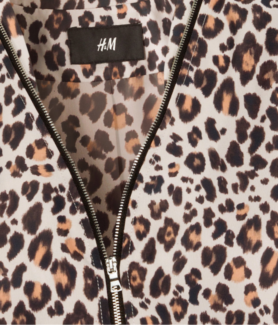 h&m leopard jacket