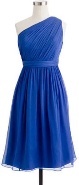 J.crew Kylie Dress In Silk Chiffon in Blue (casablanca blue) | Lyst