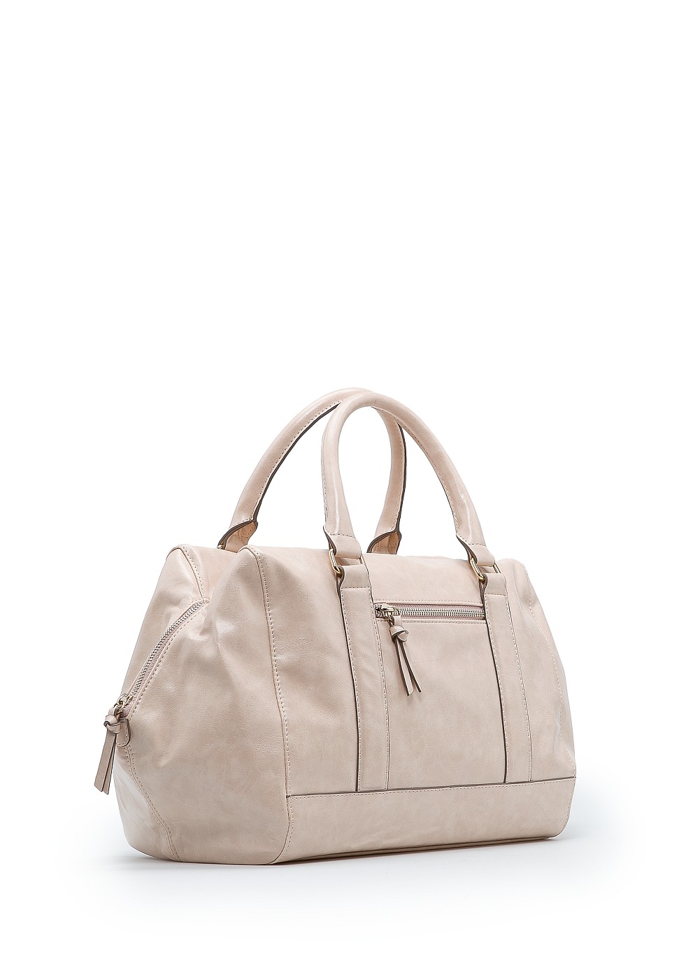 Lyst Mango Touch Zipped Bowling Bag in Natural