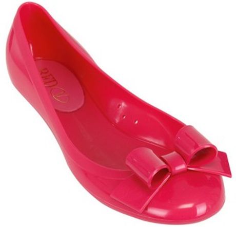 Red Valentino Bow Rubber Ballerina Flats in Pink | Lyst