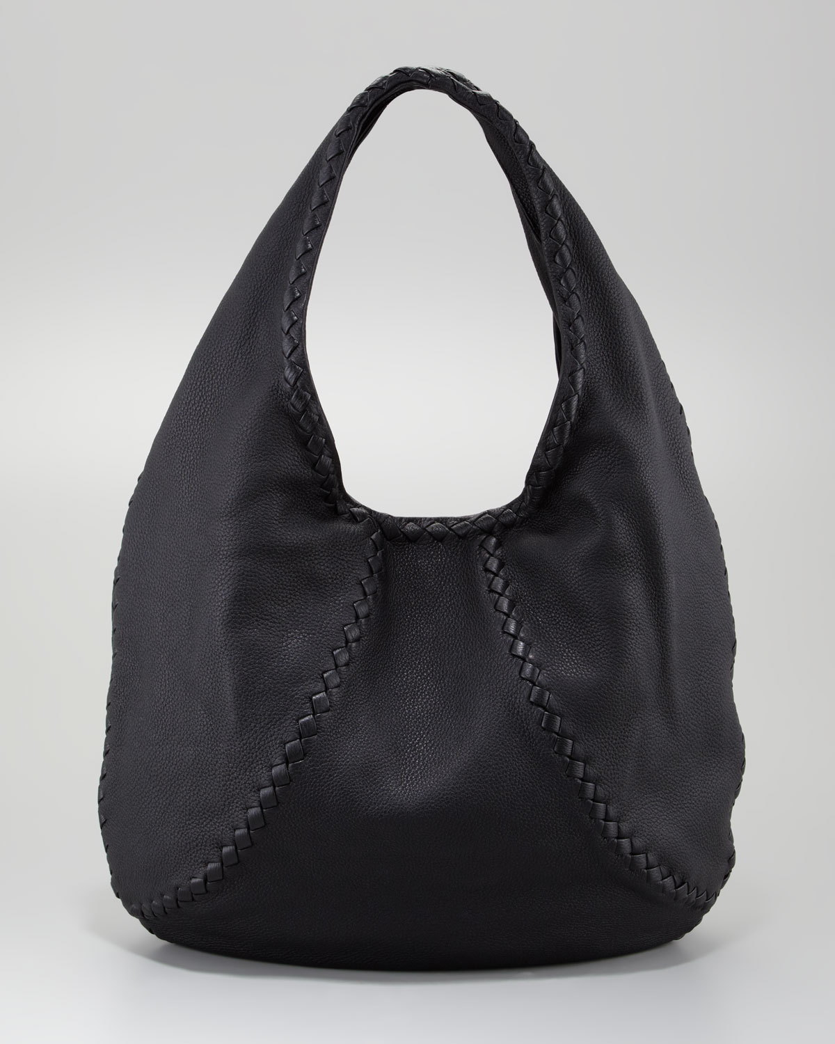 Lyst - Bottega Veneta Cervo Large Hobo Bag in Black