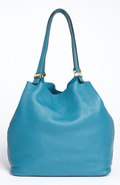 Michael Michael Kors Perforated Mk Large Leather Tote in Blue ...