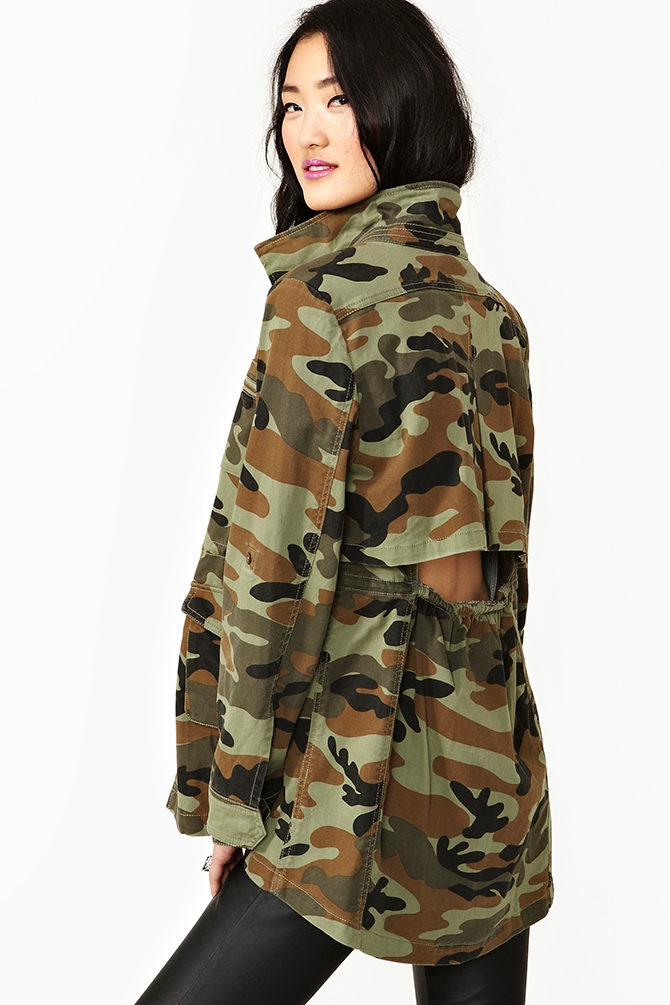 Nasty gal Boot Camp Jacket in Green | Lyst
