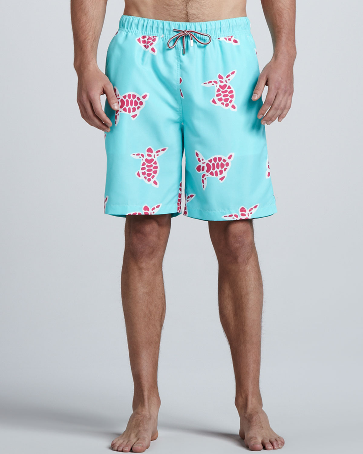 Peter Millar Tortoise Print Swim Trunks in Blue for Men (salt water) | Lyst