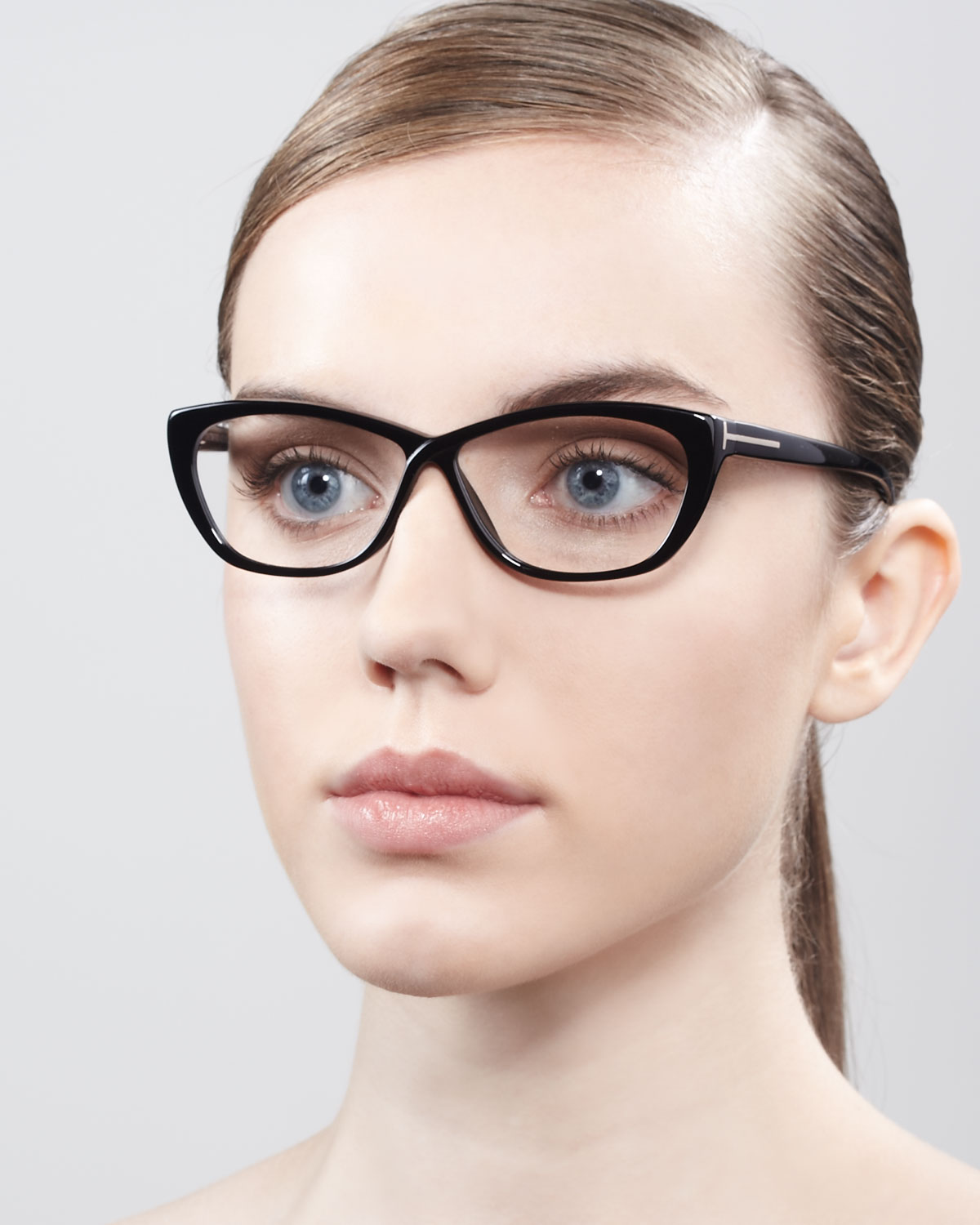 Tom ford Crossover Cat Eye Fashion Glasses in Black | Lyst