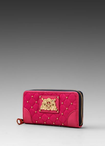 Juicy Couture Upscale Quilted Nylon Zip Wallet in Pink (passion pink ...