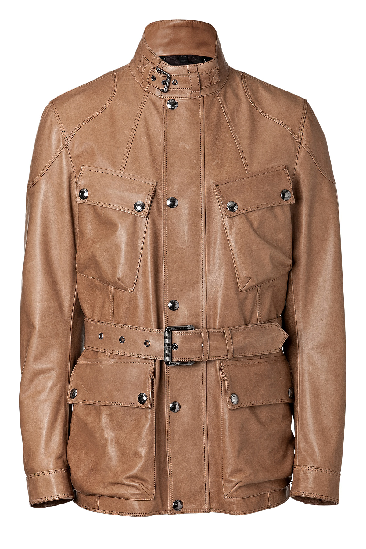 Belstaff Mocha Leather Preston Luxe Trialmaster Jacket In Brown Gallery