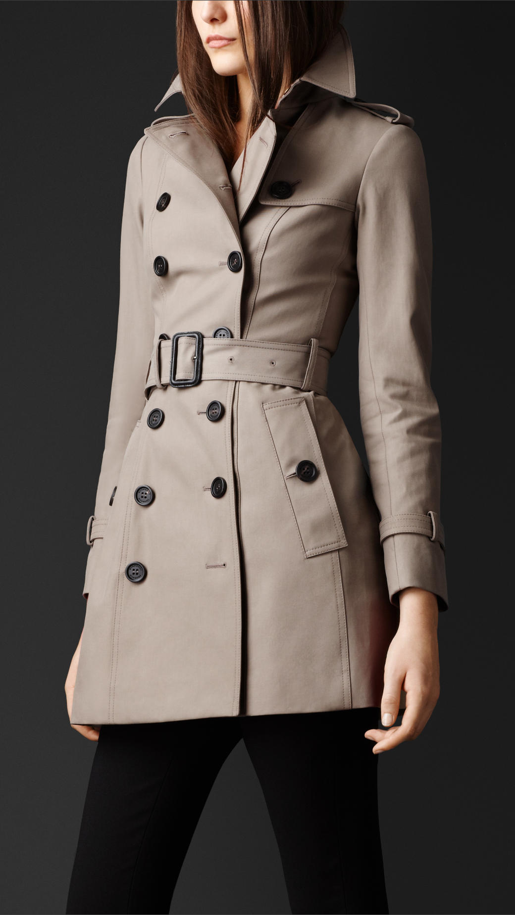 Lyst - Burberry Double Cotton Twill Trench Coat in Natural