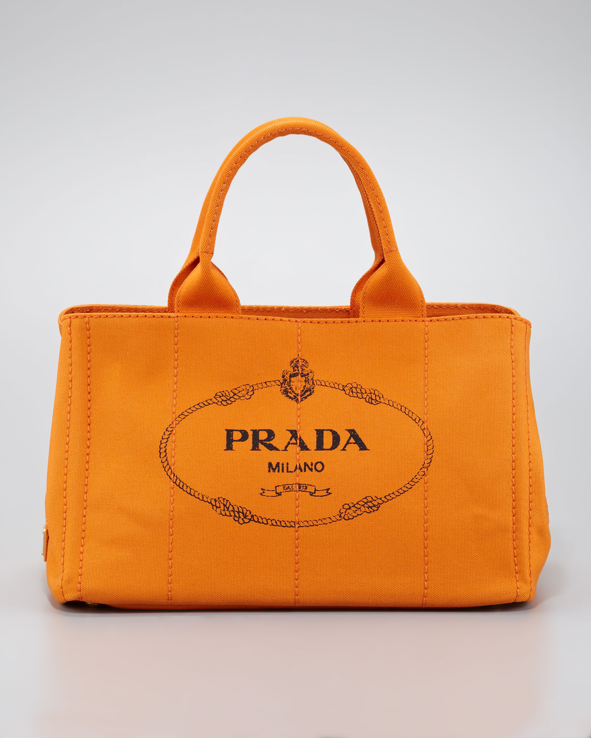 Non Leather Handbags Designer Handbag Galleries Lyst Prada Gardeners Small Tote Bag In Orange Our Vegan