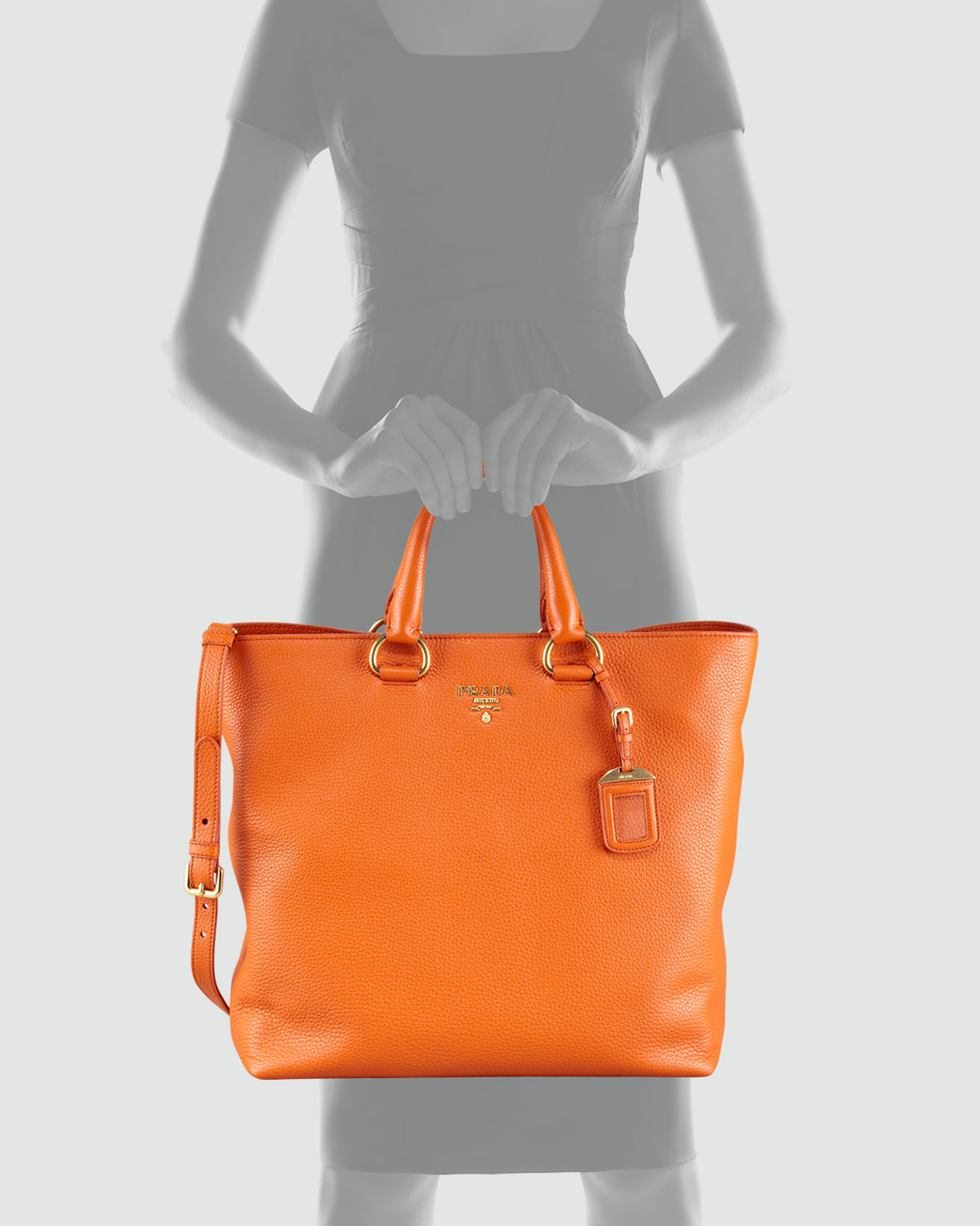 Prada Tote Bag in Orange (papaya (orange)) | Lyst  