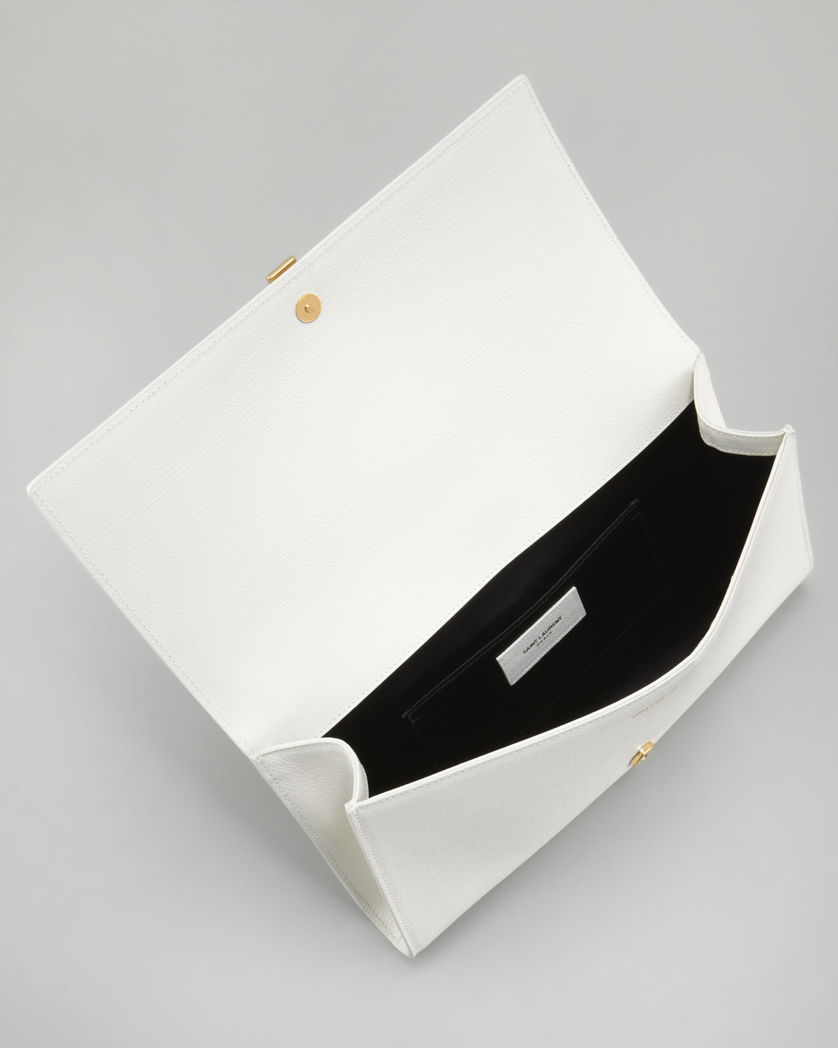 Saint laurent Cabas Chyc Clutch Bag in White (off white) | Lyst  