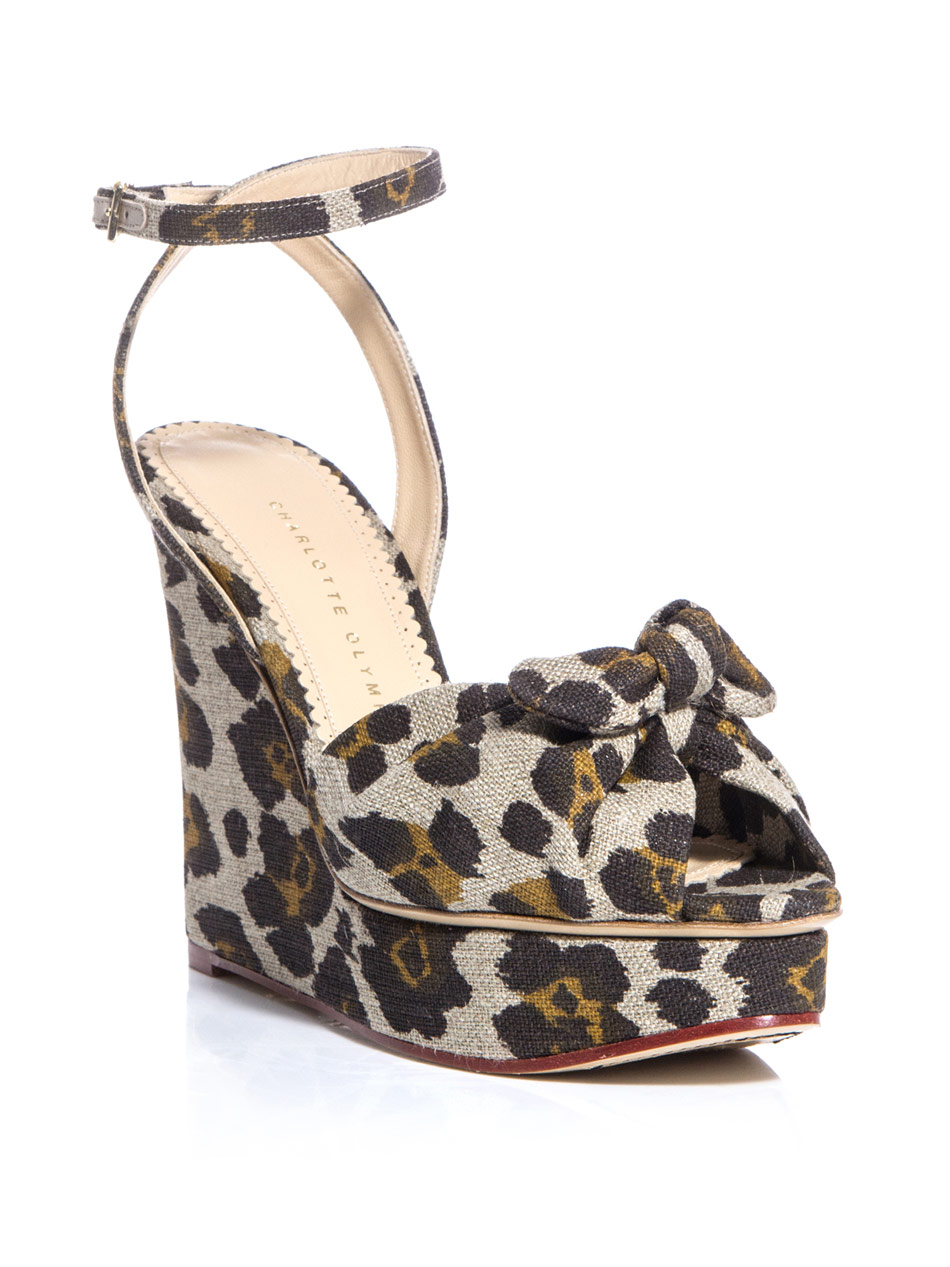 Charlotte olympia Miranda Signature Wedges in Brown | Lyst