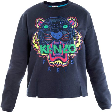 Kenzo Tiger Embroidered Sweater in Blue (tiger) | Lyst