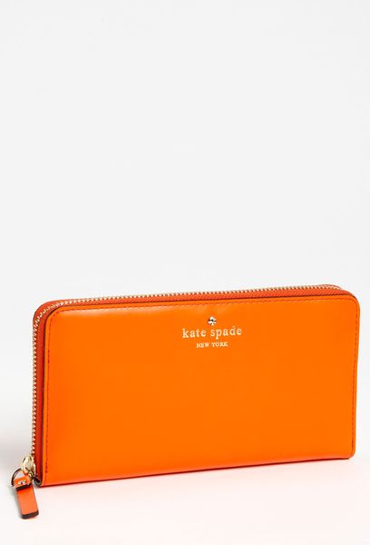 Kate Spade Zip Around Wallet in Orange (valencia) | Lyst