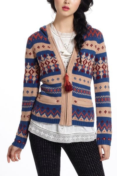 anthropologie fair isle sweater