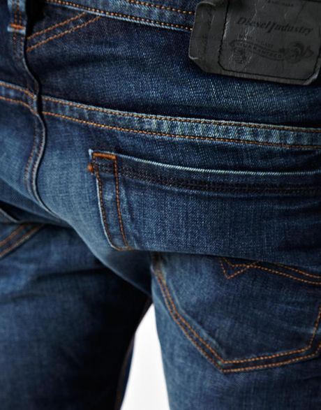 Diesel Jeans Thavar Slim Fit Dark Wash in Blue for Men | Lyst