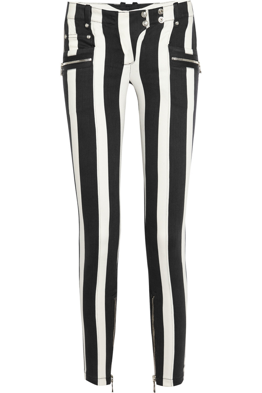 balmain striped jeans