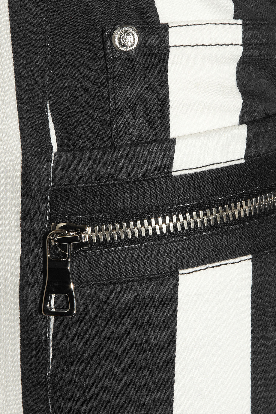 balmain striped jeans