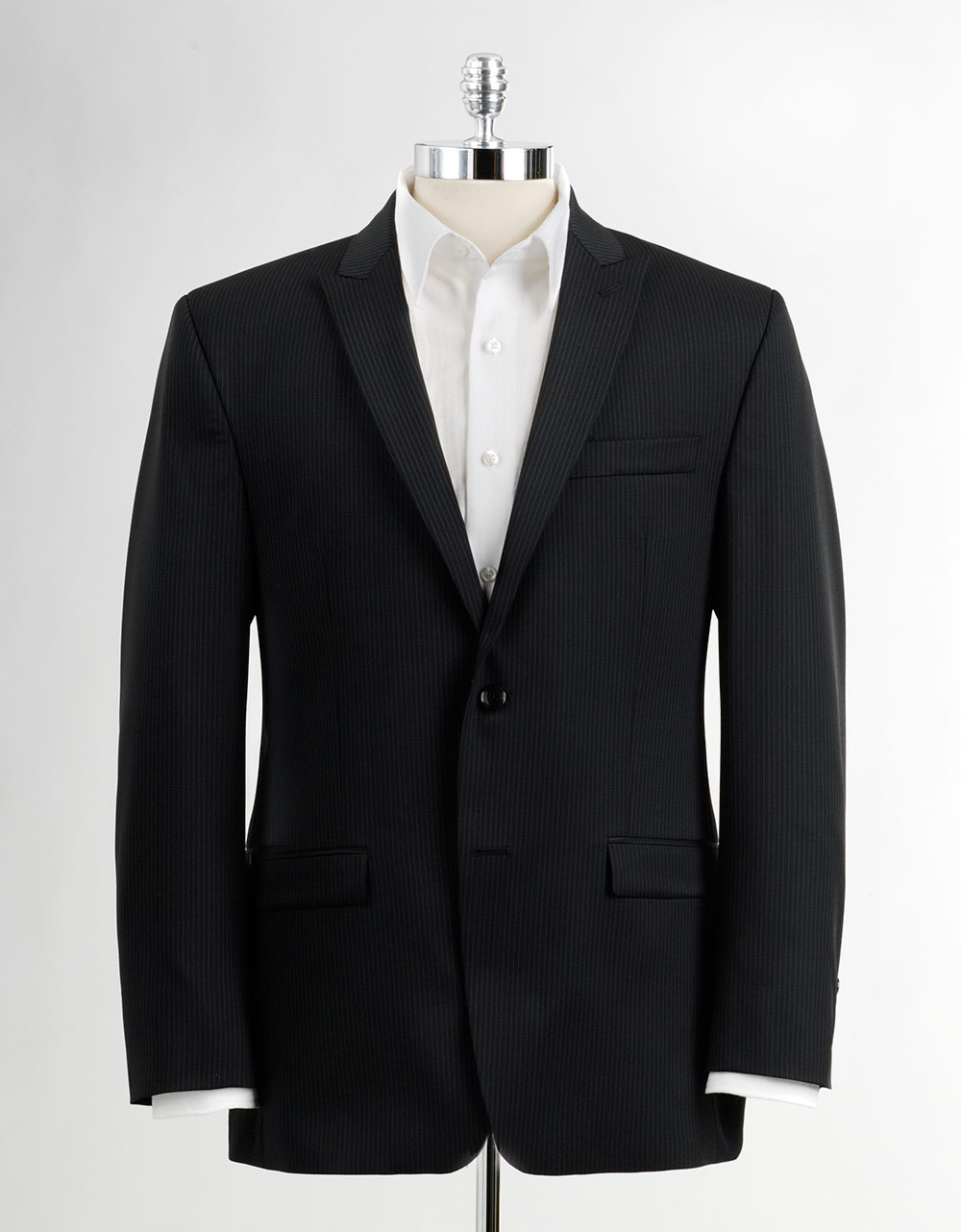 Calvin Klein Modern-Fit Pinstriped Suit Jacket in Black for Men | Lyst