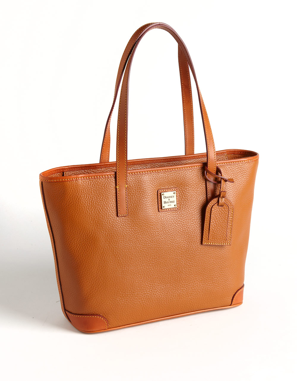 Dooney & Bourke Charleston Shopper Leather Tote Bag in (caramel) | Lyst