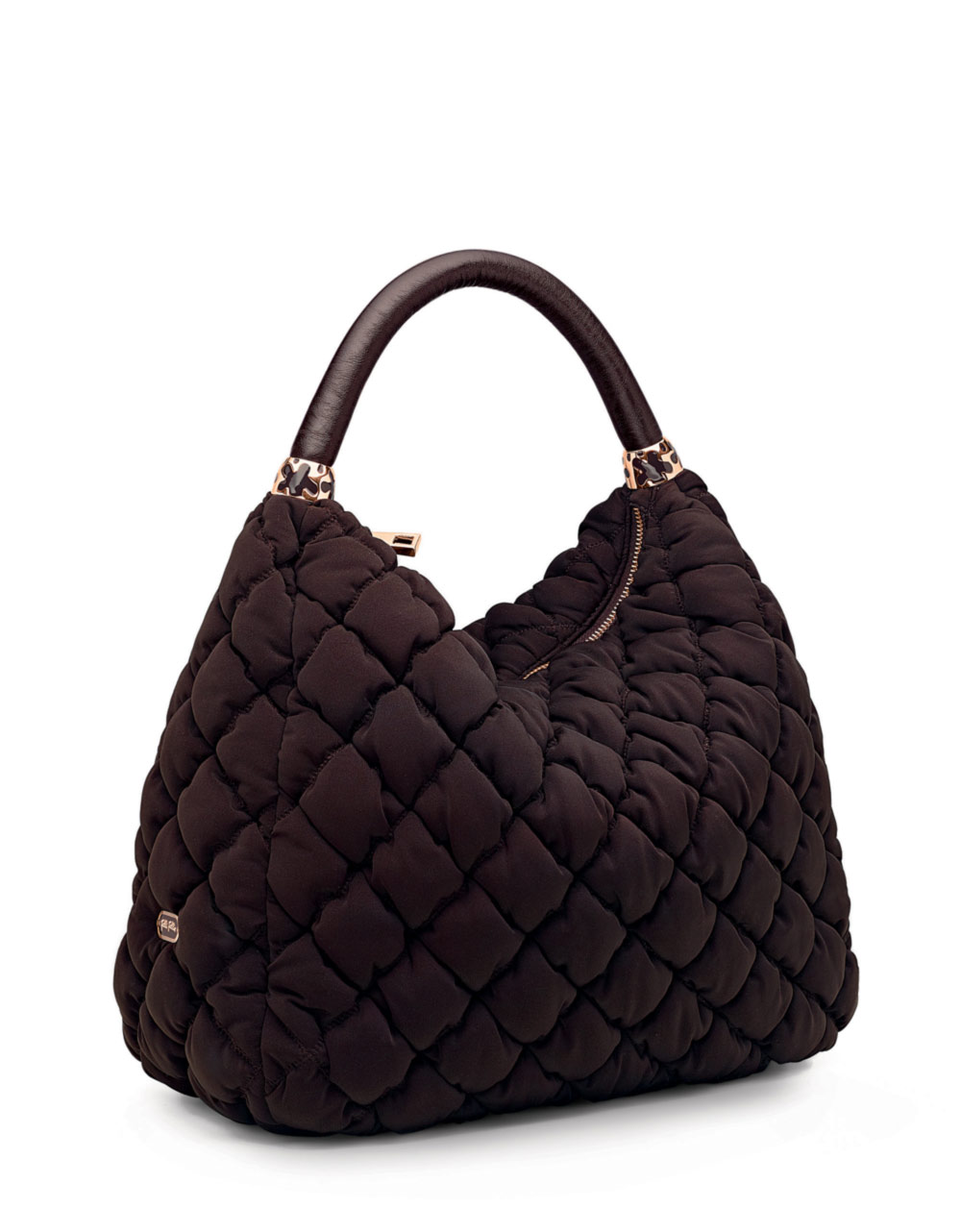 Folli Follie Quilted Hobo Bag in Brown | Lyst