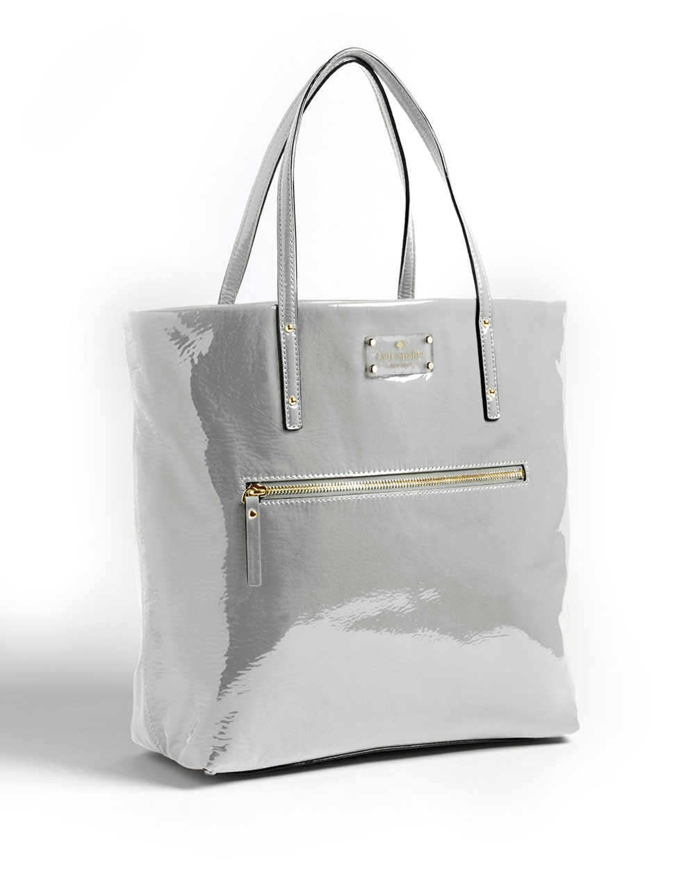 Kate Spade Bon Shopper Tote Bag in Silver (foggrey) | Lyst