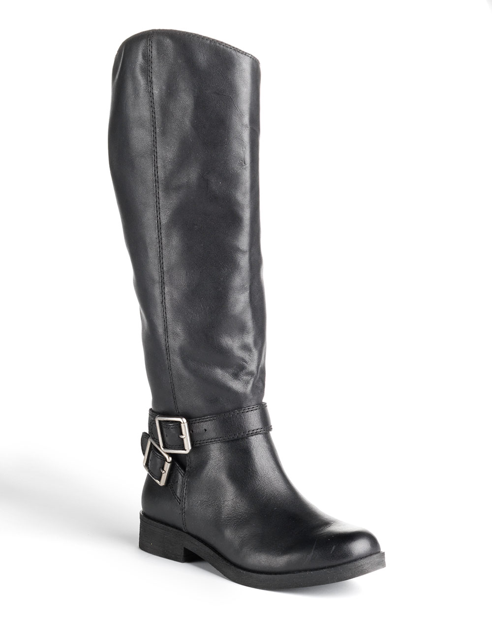Lucky Brand Falta Leather Riding Boots in Black (black 02) | Lyst
