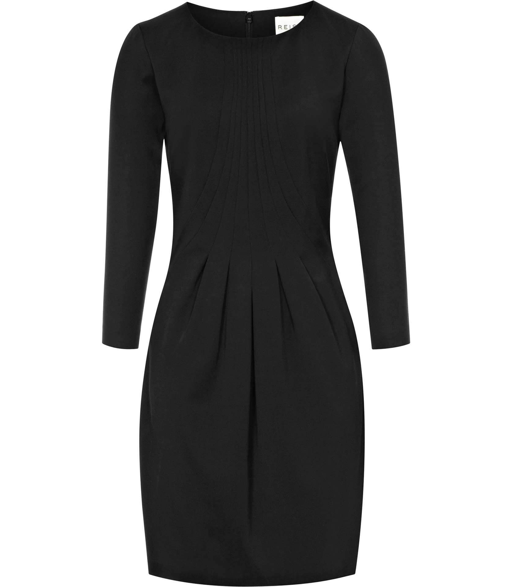 Lyst - Reiss Ambrose Curved Seam Shift Dress in Black