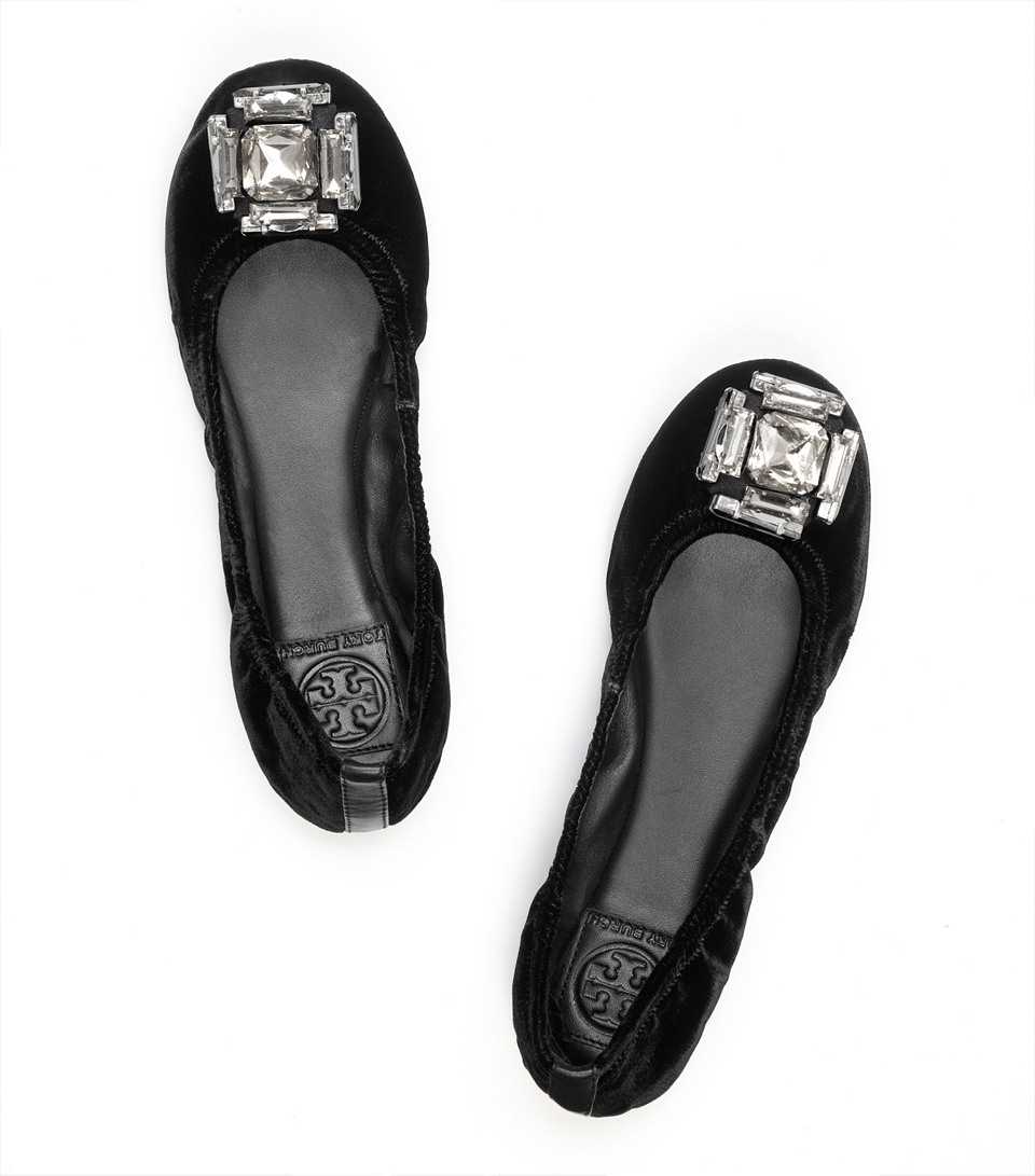 tory burch eddie flat black