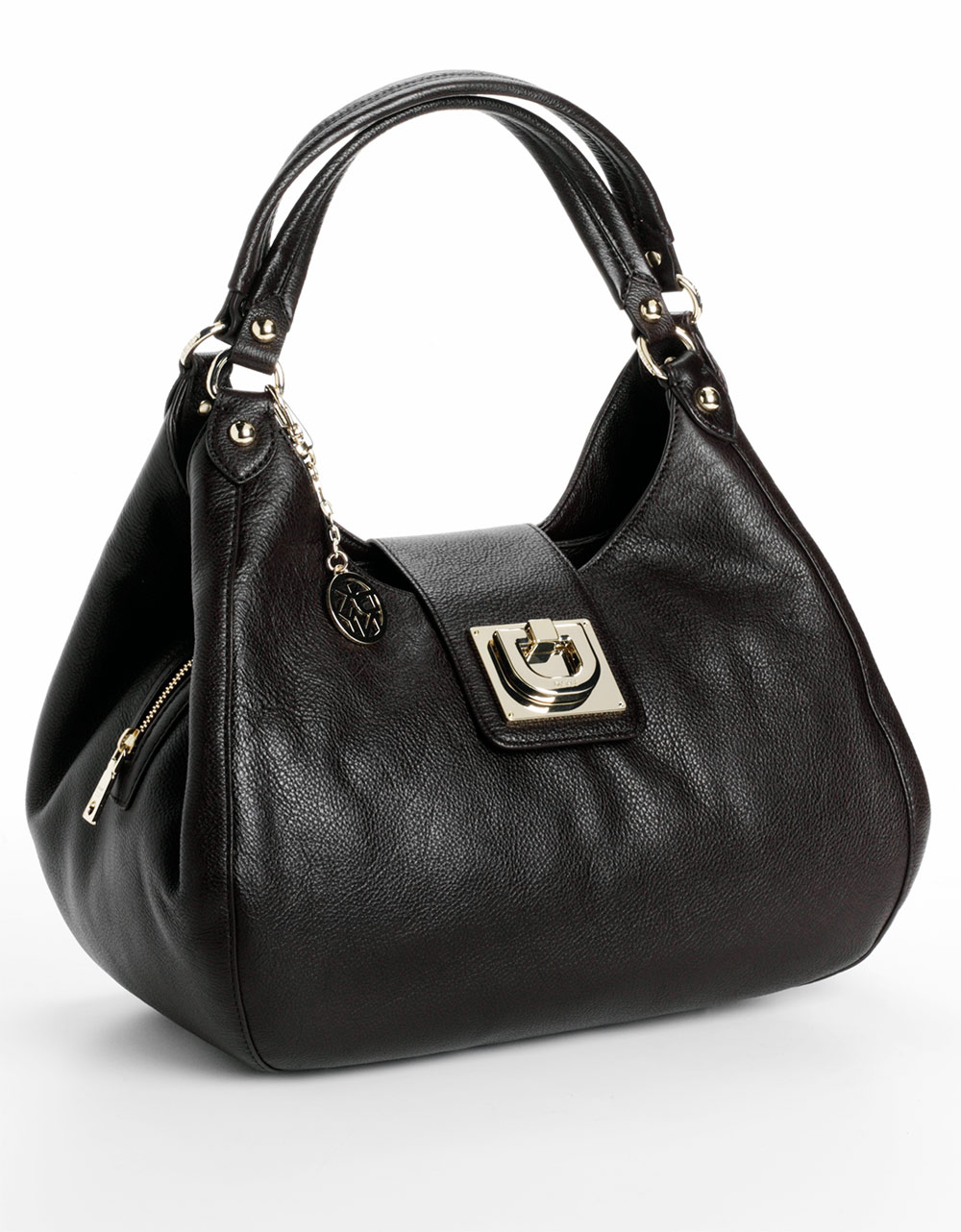DKNY Heritage Vintage Leather Hobo Bag in Black - Lyst