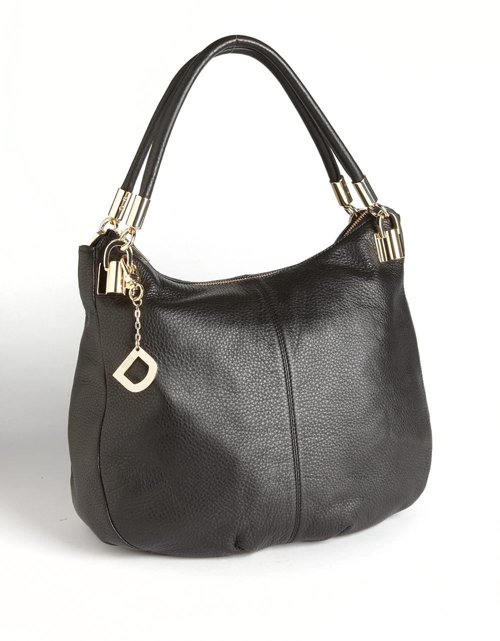Dkny Large Leather Hobo Bag in Black | Lyst