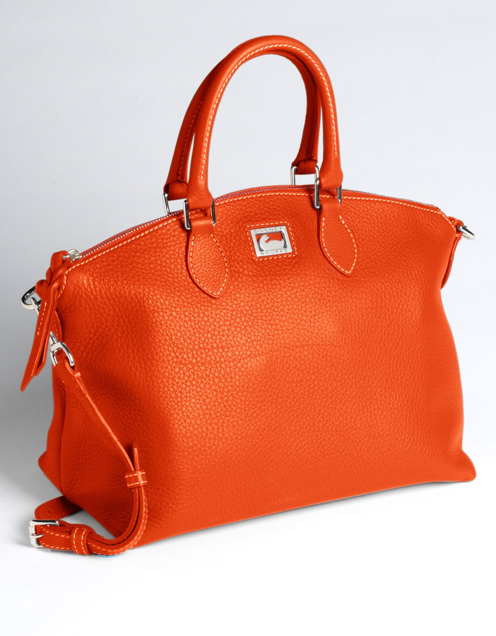 dooney bourke orange leather purse