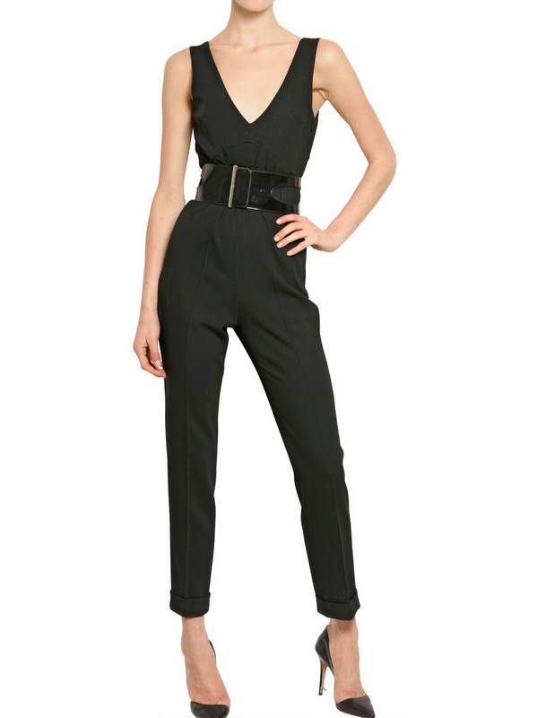 Mcq By Alexander Mcqueen Tailored Cool Wool Jumpsuit in Black | Lyst