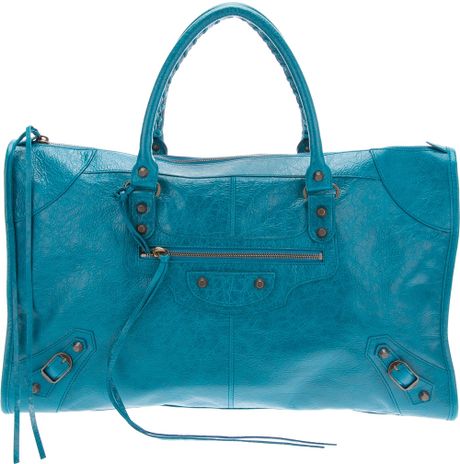 Balenciaga Classic Work Tote Bag in Blue (turquoise) | Lyst
