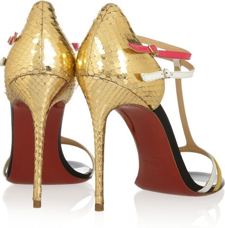 Christian Louboutin Arnold 100 Patent Leather Sandals in Multicolor ...