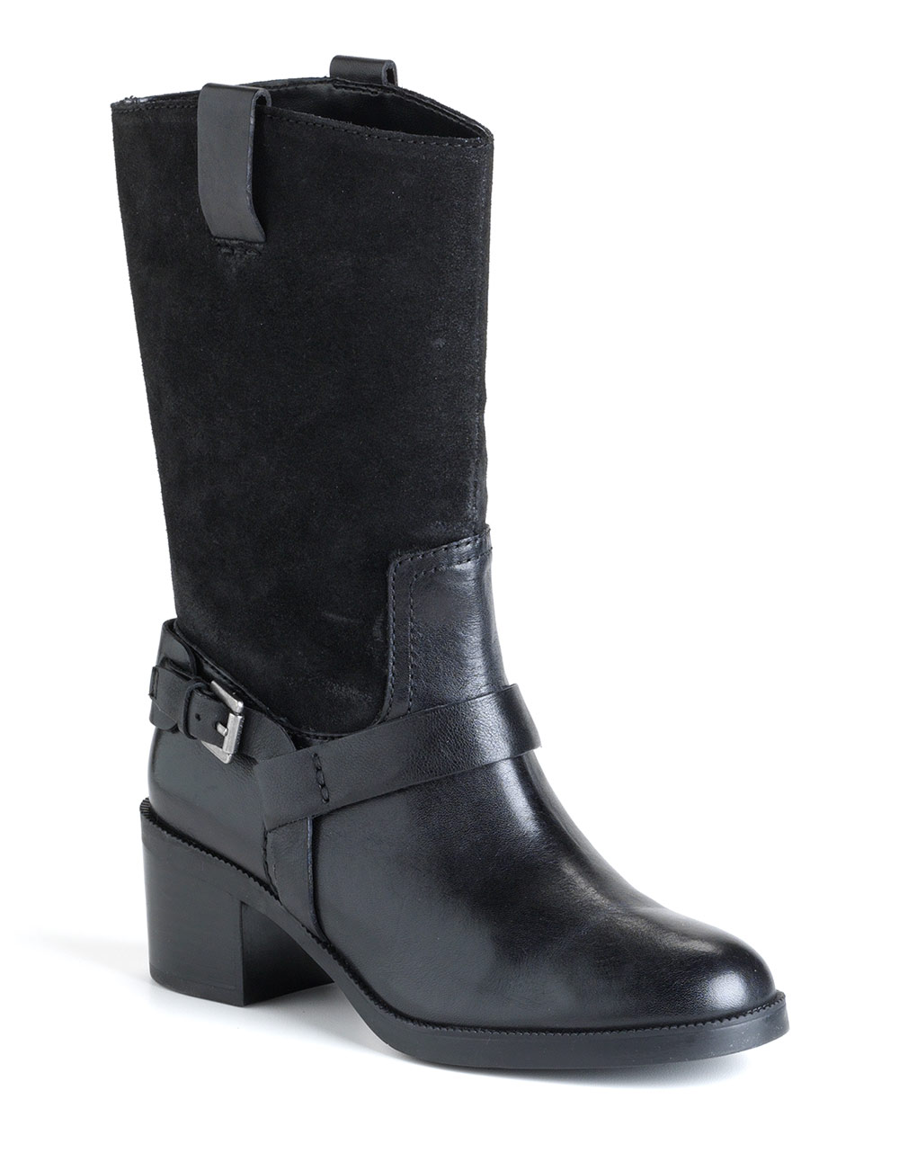 Lauren By Ralph Lauren Cacey Suede Boots in Black (black leather) | Lyst