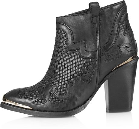 Paige Paige Premium Woven Boots in Black | Lyst