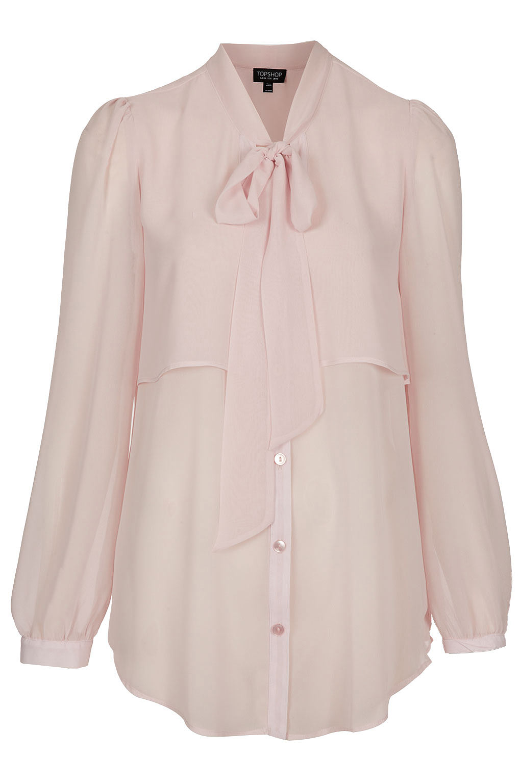 Topshop Cape Pussybow Blouse in Pink | Lyst