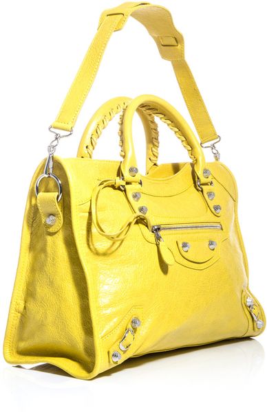 Balenciaga Giant City Bag in Yellow | Lyst