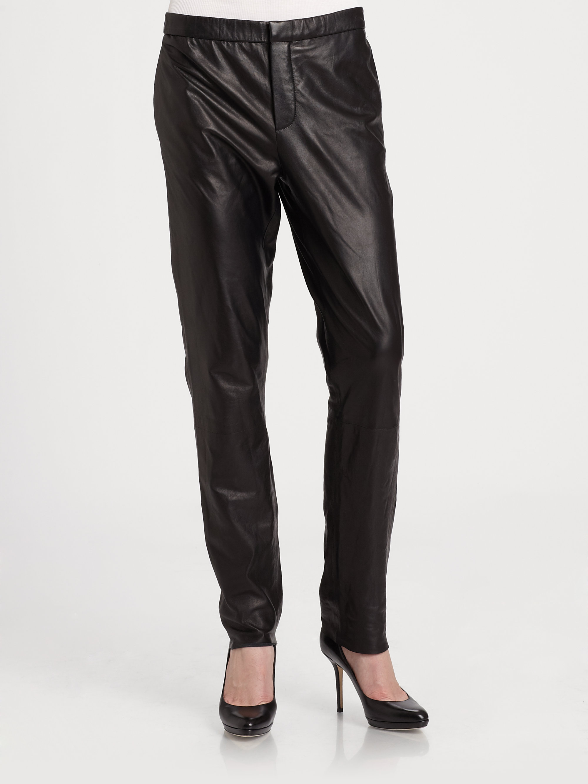 ladies leather pants