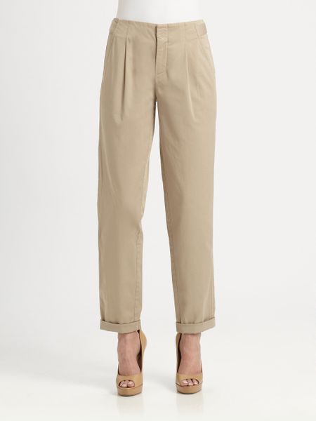 Vince Pleated Trousers in Beige (sand) | Lyst