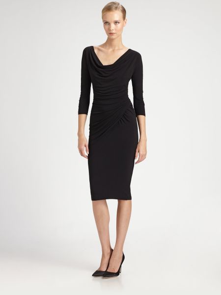 Donna Karan New York Jersey Dress in Black | Lyst