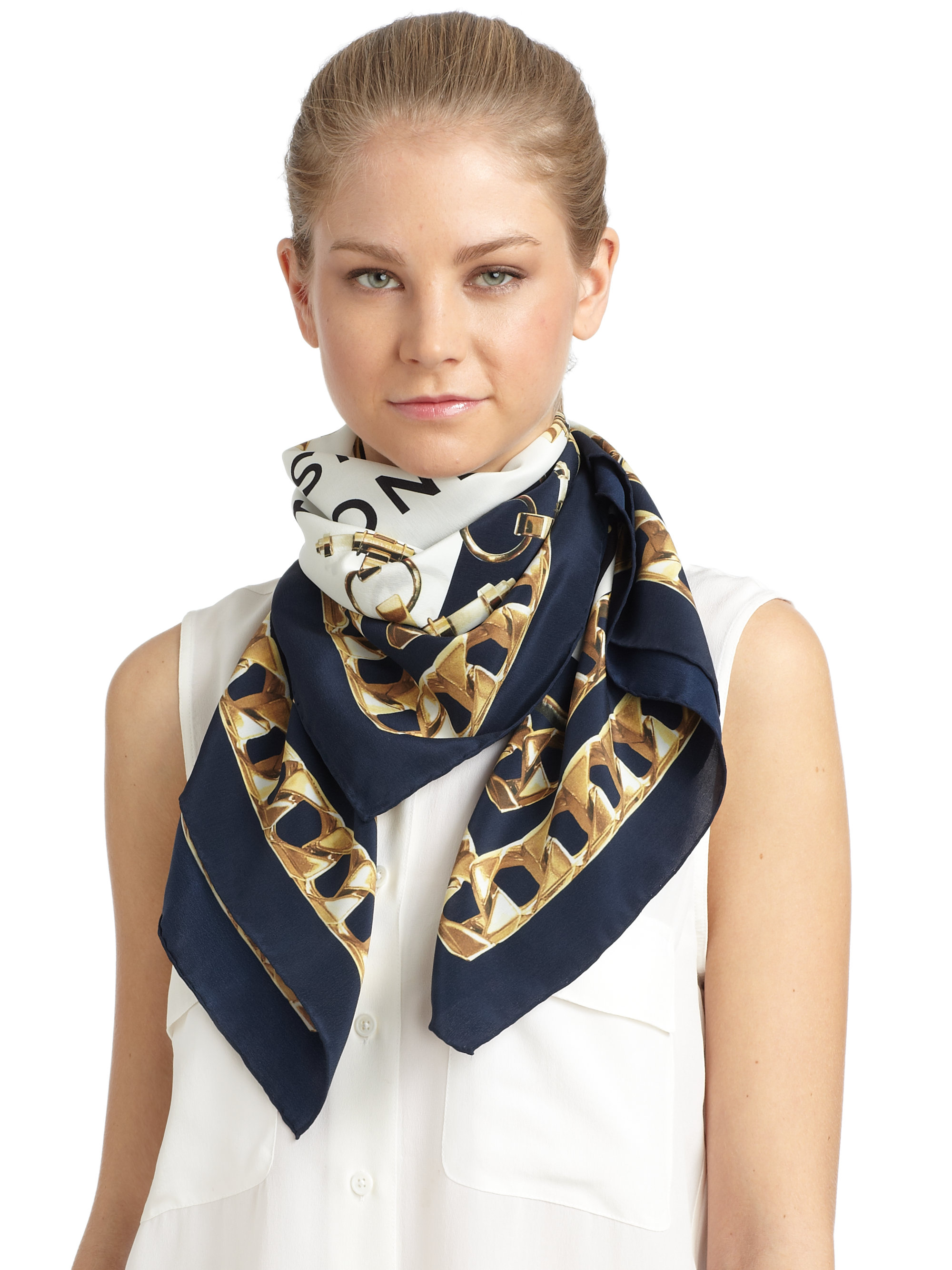 givenchy blue scarf
