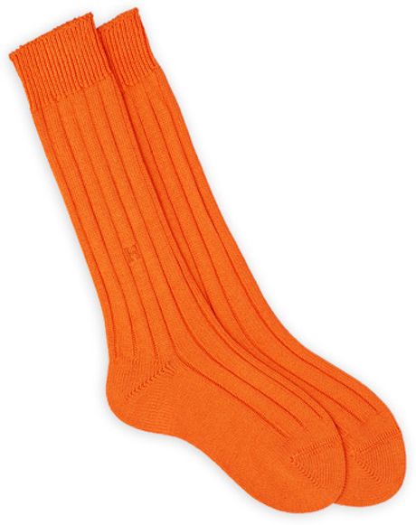 Hermes Mens Socks in Orange for Men (blue) | Lyst