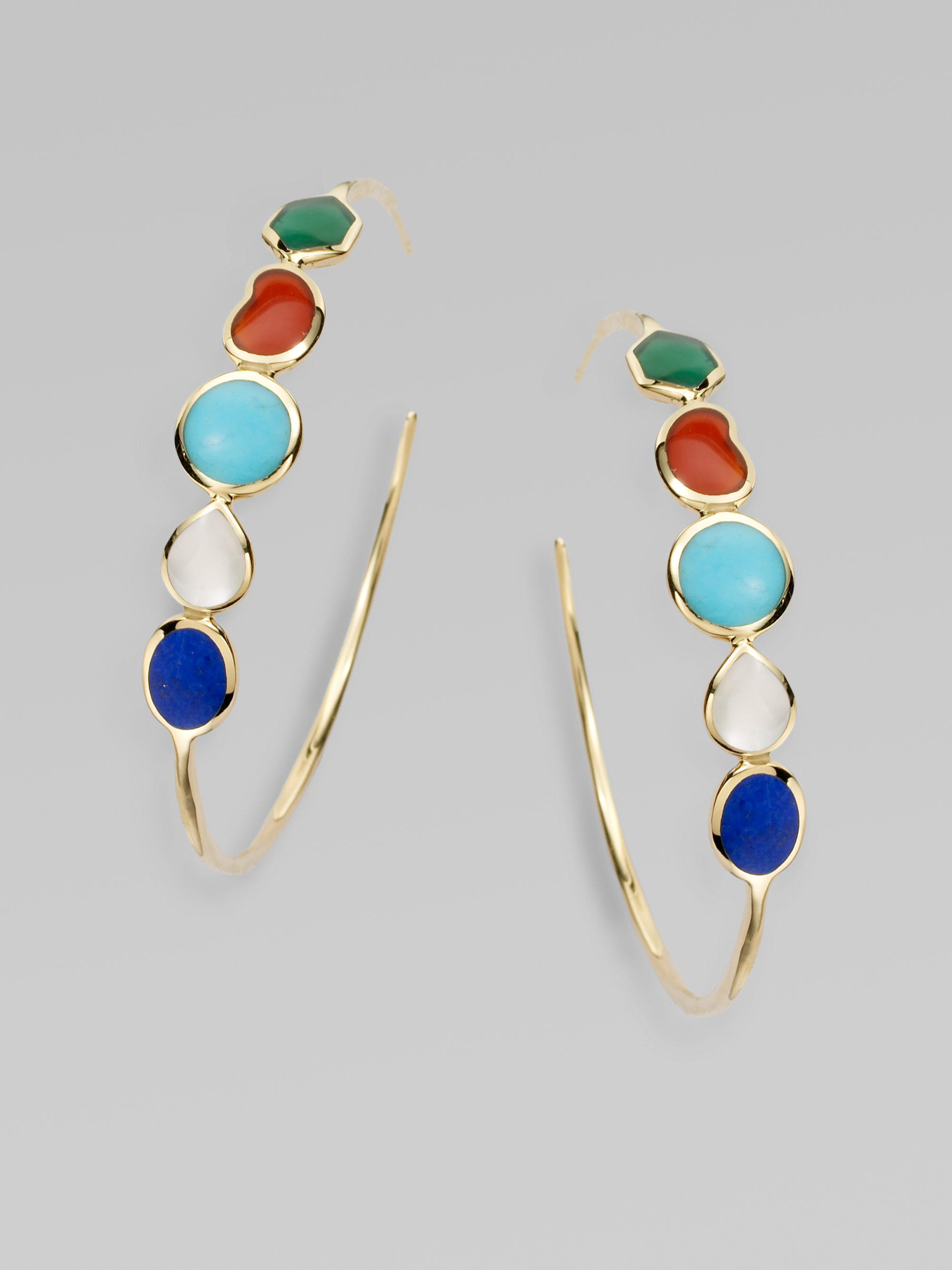 Lyst Ippolita Multi Shape Stone 18k Yellow Gold Hoop Gallery