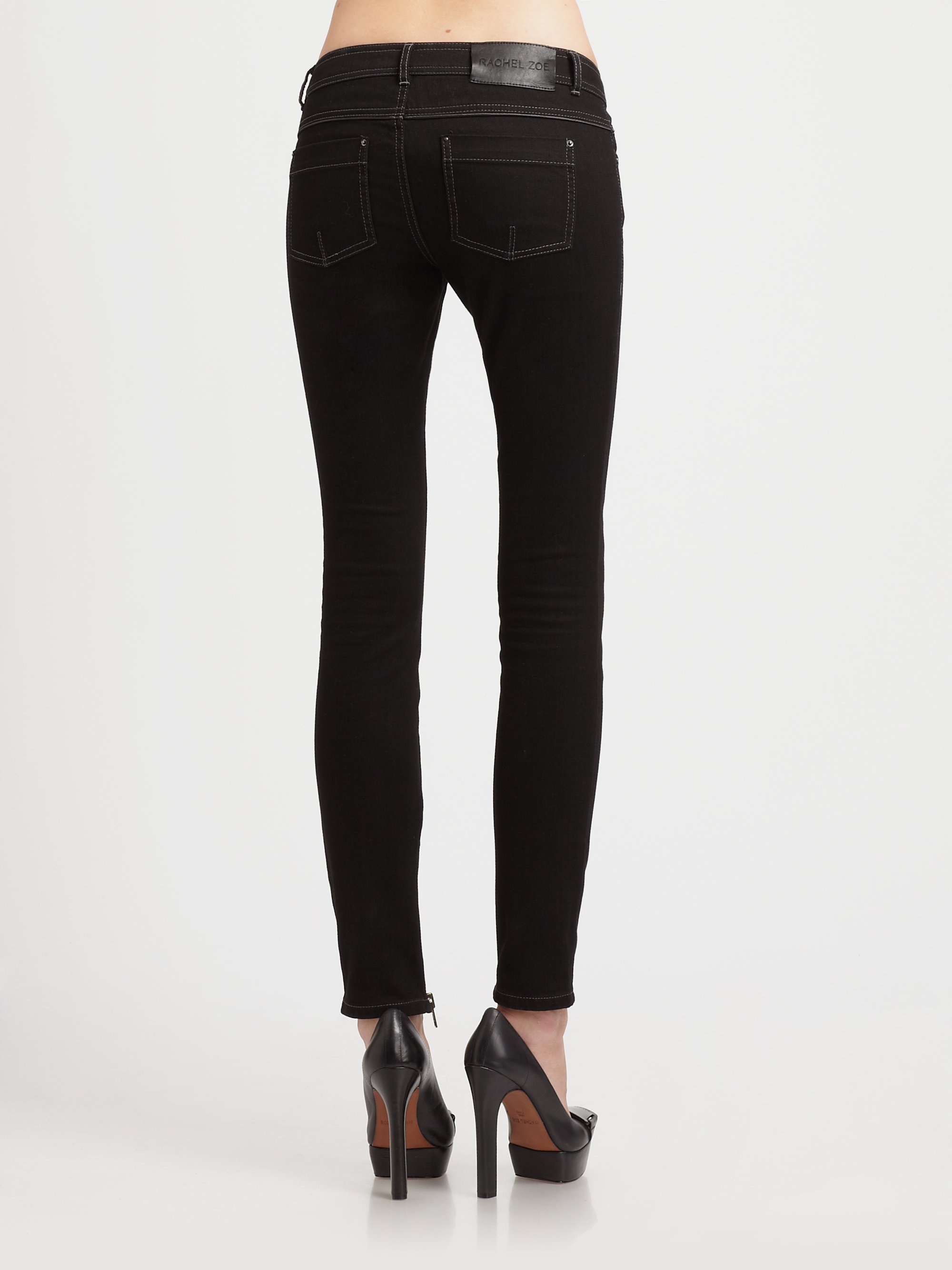 Lyst - Rachel Zoe Julie Skinny Jeans in Black