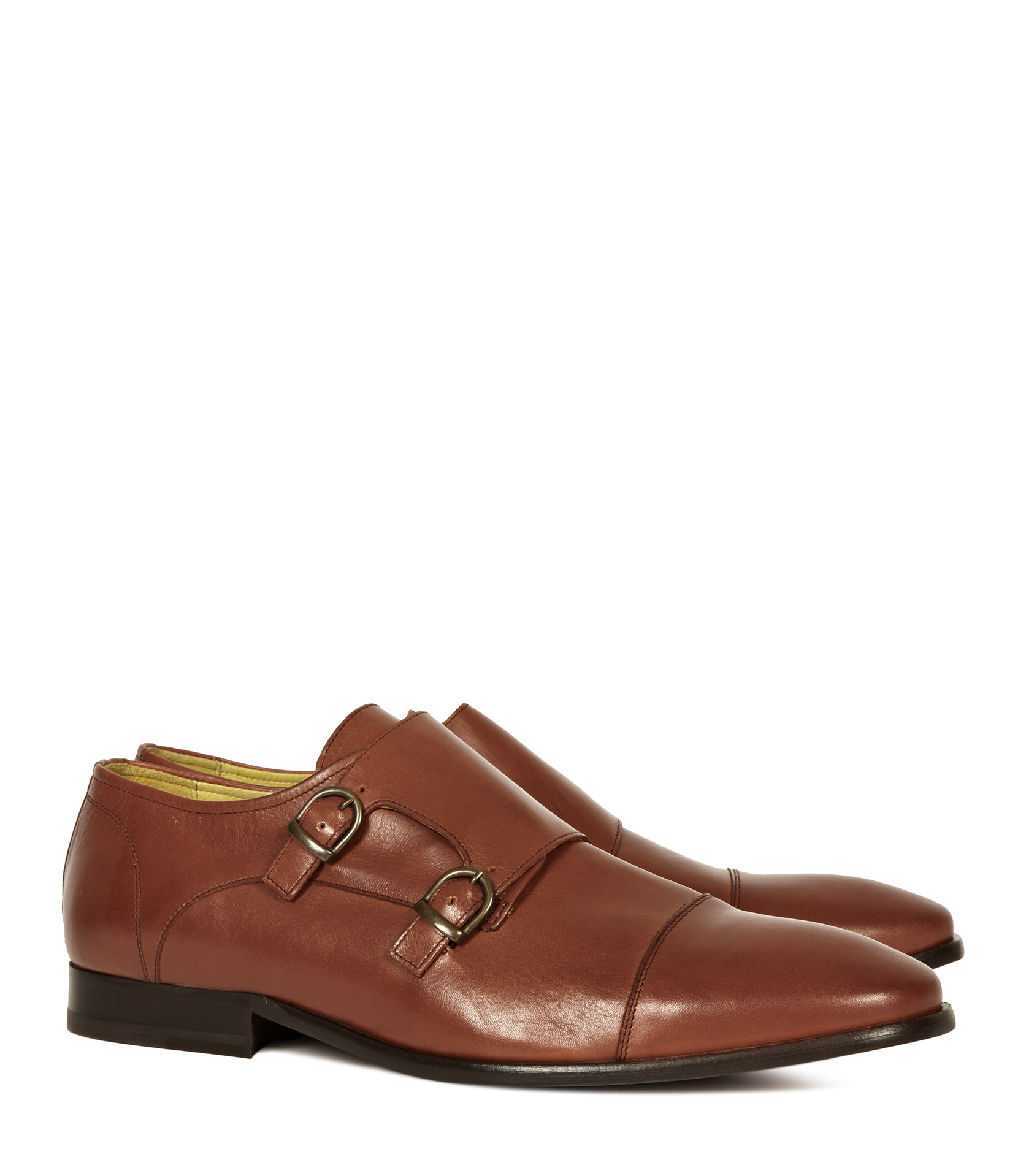 Reiss Reuben Double Monk Strap Shoes in Brown for Men | Lyst