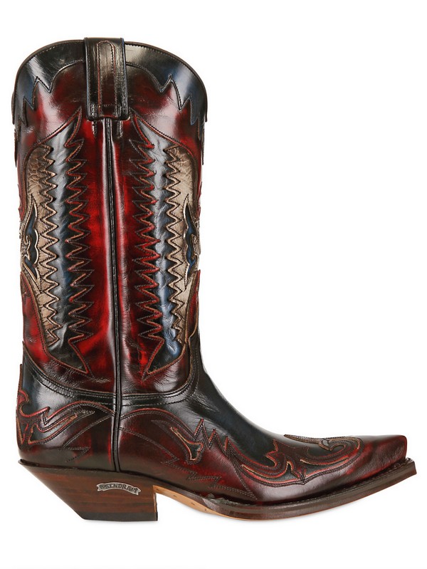 Sendra 40mm Leather Cowboy Boots in Red | Lyst