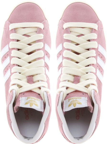 Adidas Basket Profi High Top Trainers in Pink | Lyst
